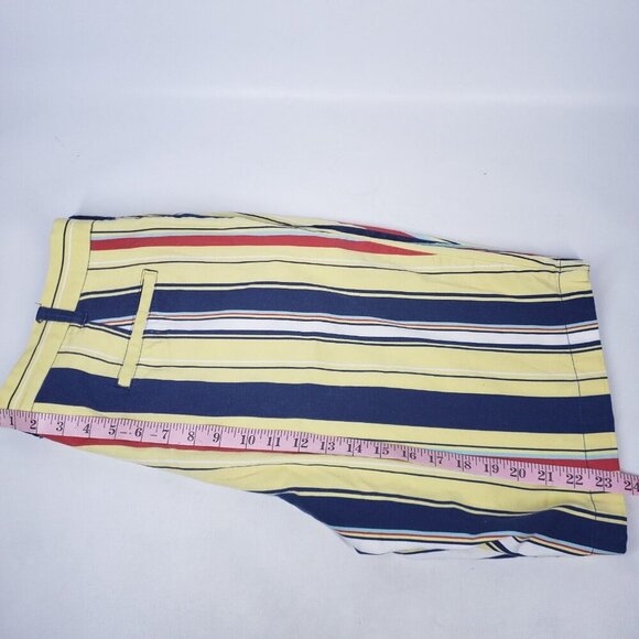 Loudmouth Golf Shorts Men’s Size US 38 Striped Bermuda Golf Blue Yellow … - Picture 9 of 15
